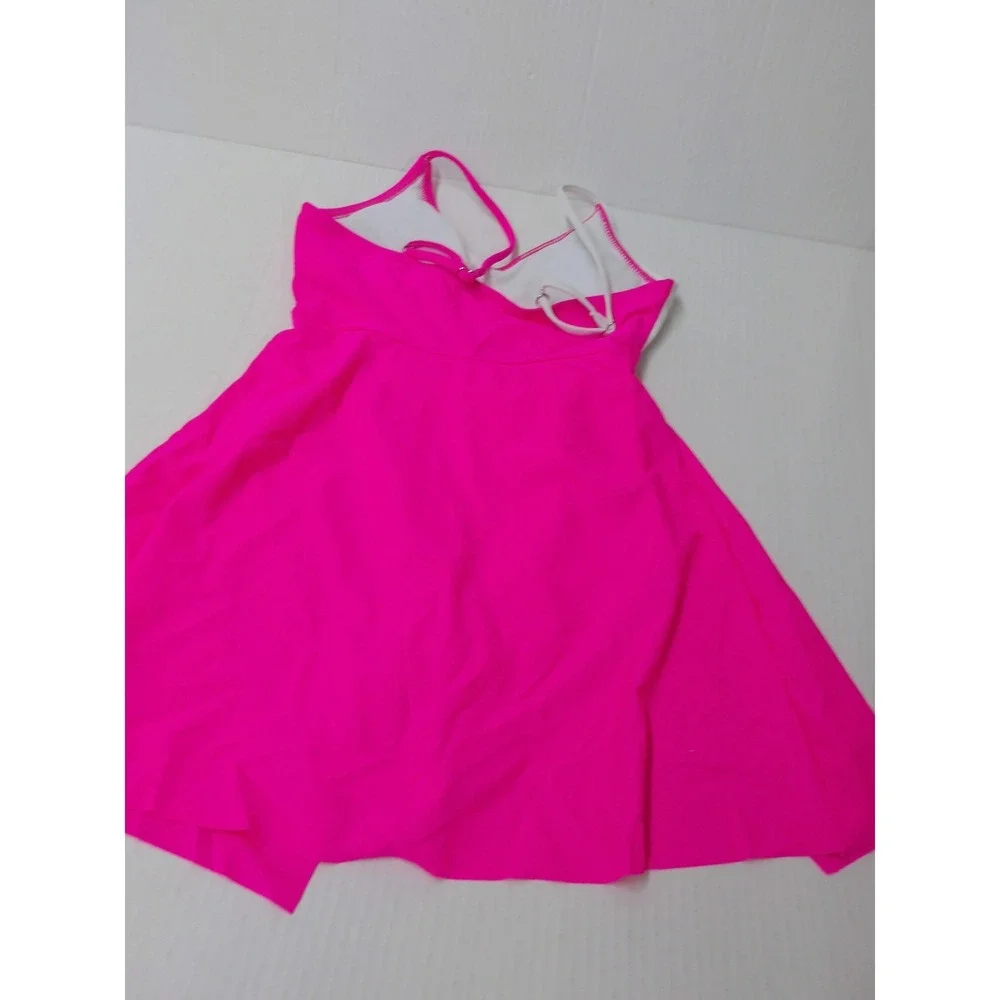 Hot Pink White One Piece Girls Swimsuit Size 7-8Y‎ /#26534
